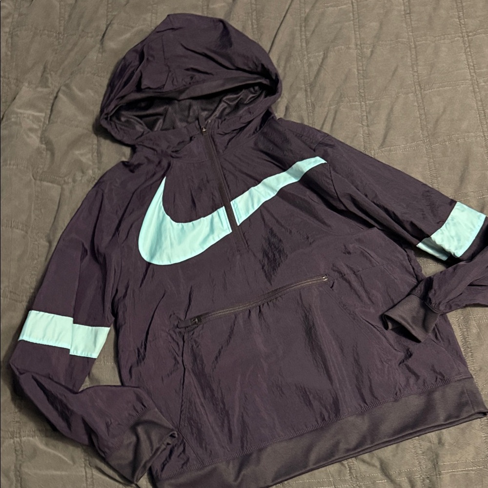 Nike Navy and Light Blue windbreaker Hoodie
